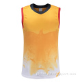 Mens Rugby Wear 100% Polyester Tank Tops Sleeveless Rugby Jersey Supplier